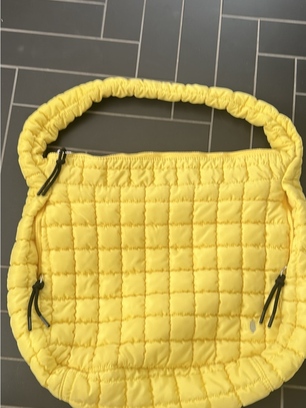 Free People Yellow Quilted Shoulder Bag